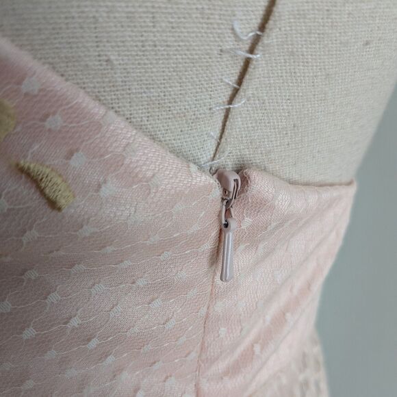 Vintage Sue Wong Mini Dress 2 Pink Y2K Fairy Nymph Floral Babydoll Lace Bead - Picture 12 of 14